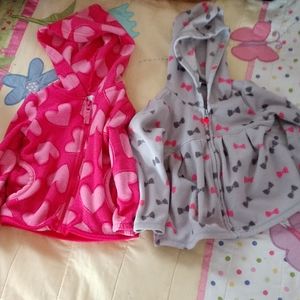 Lot of two girls hooded sweatshirts 18 months